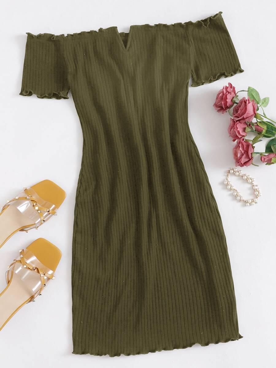 SHEIN ZIELONA MINI SUKIENKA PRĄŻKI S06__XS
