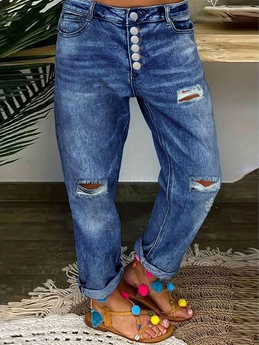 SHEIN NIEBIESKIE SPODNIE JEANS S06__XL