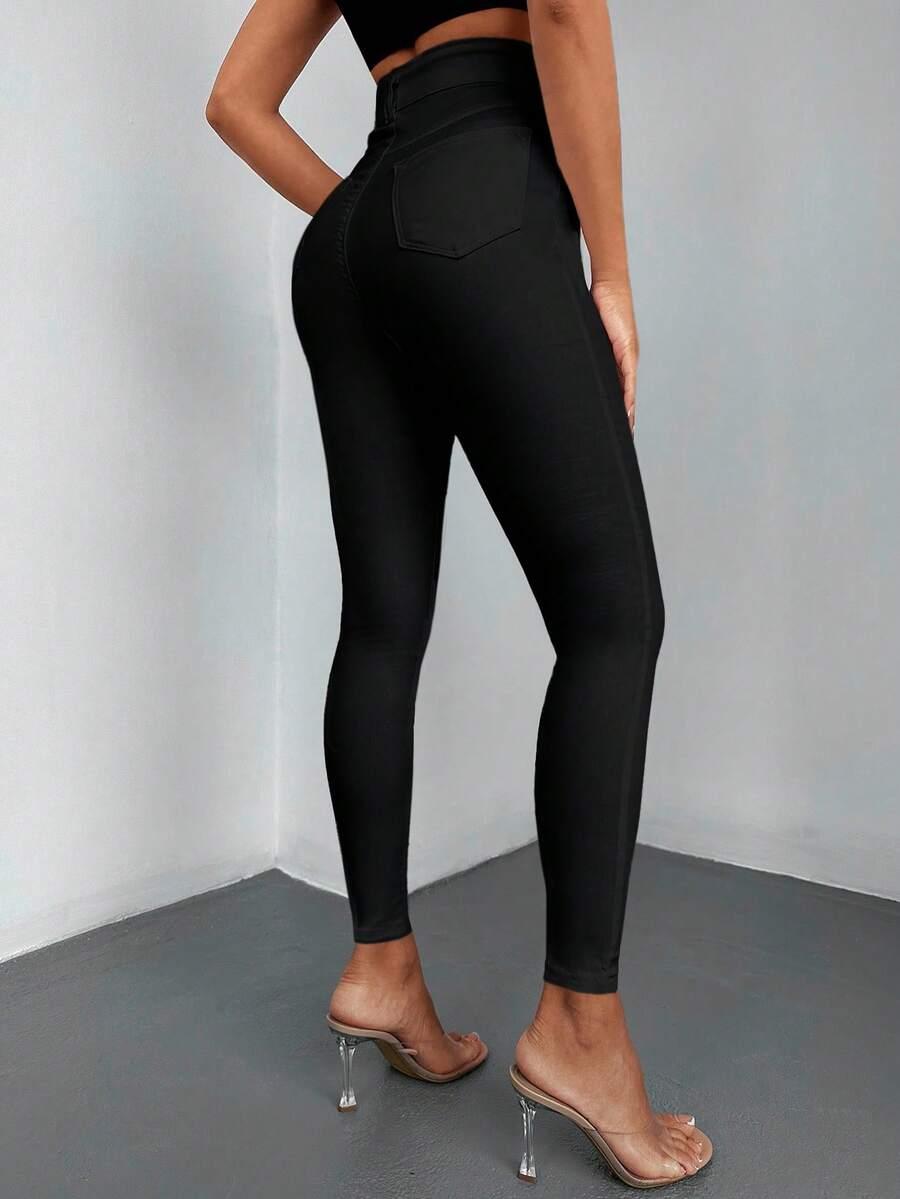 SHEIN CZARNE SPODNIE JEANS S06__S