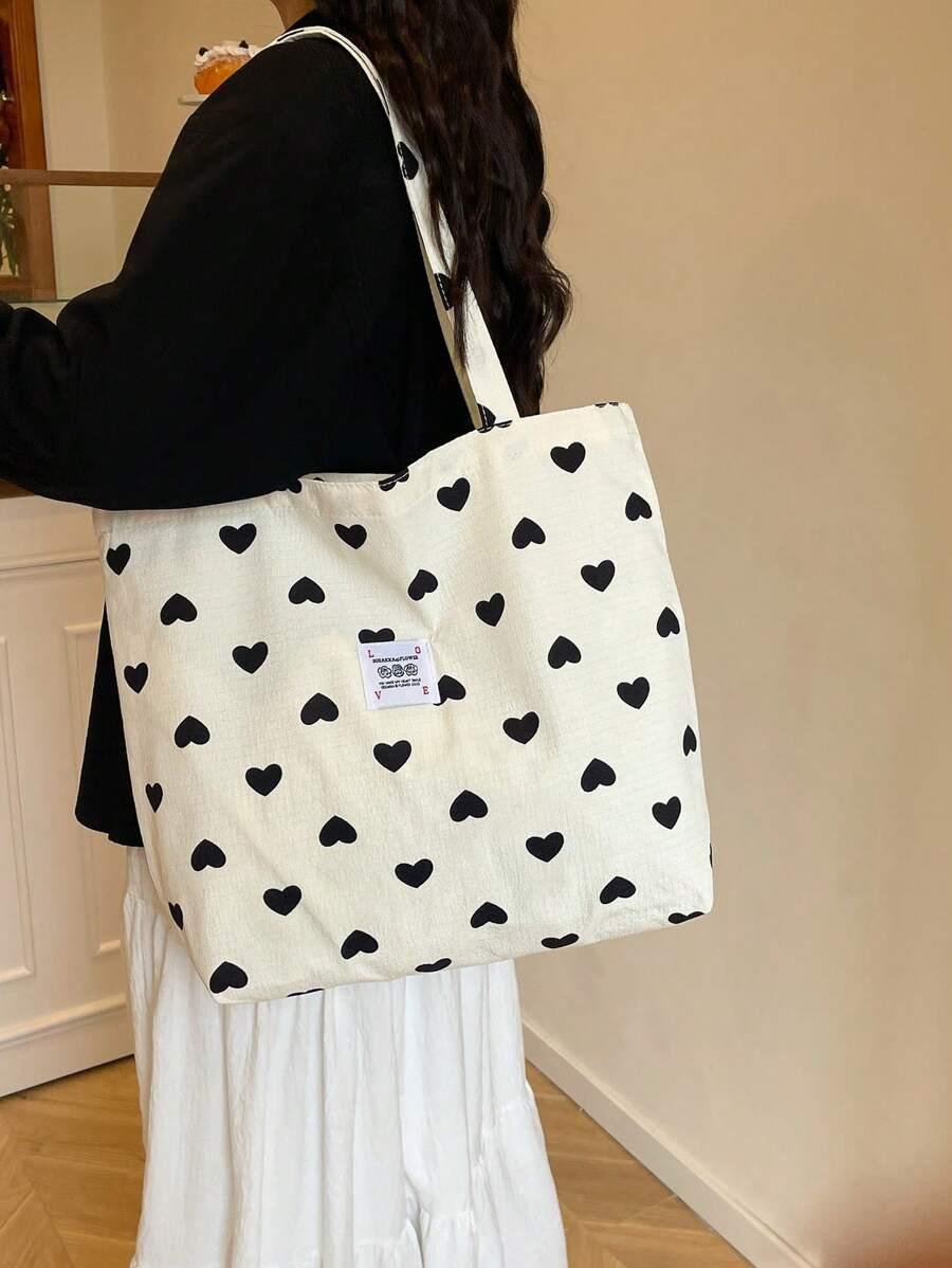 SHEIN TORBA NA RAMIĘ WZÓR SERCA S07
