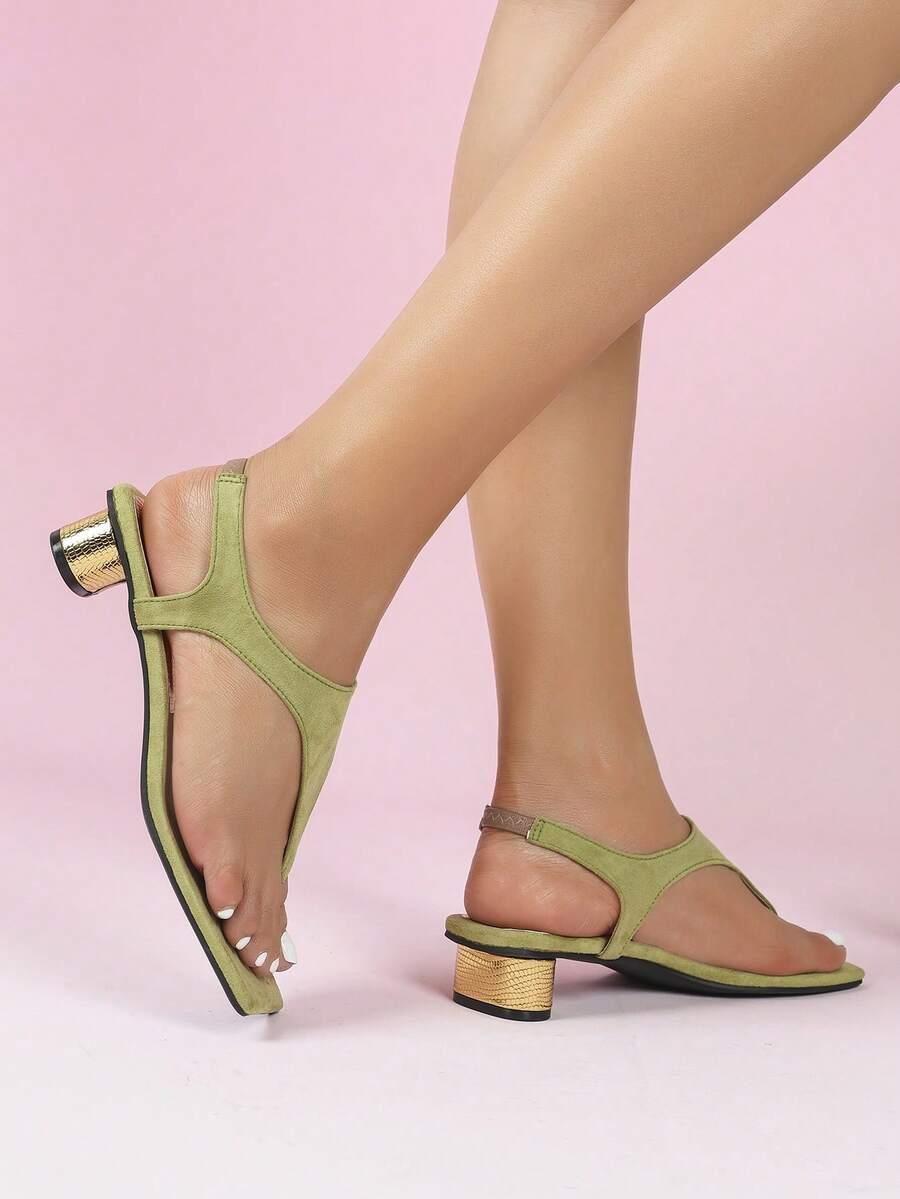 SHEIN ZIELONE SANDAŁY OBCAS S06__39