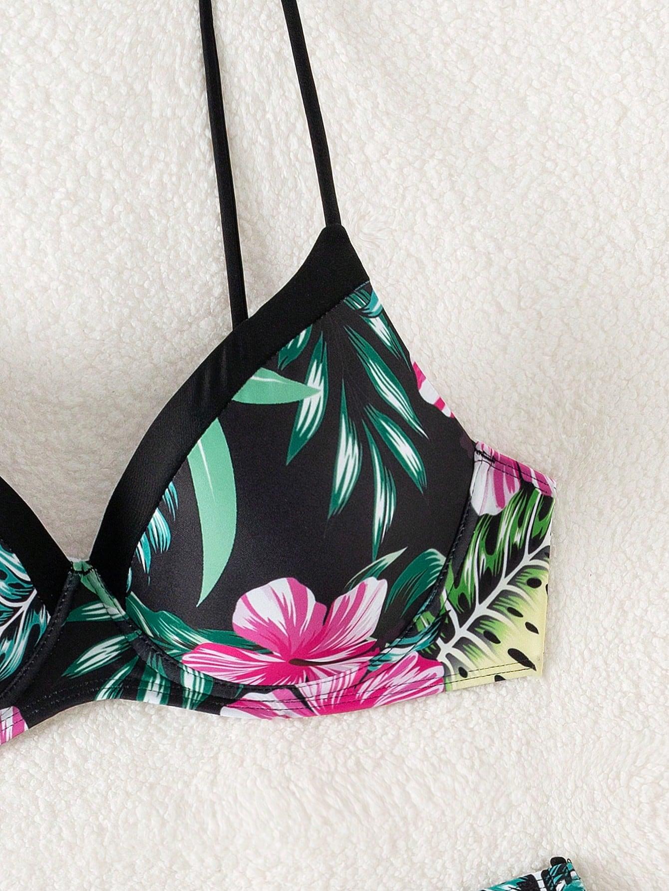 SHEIN DWUCZĘŚCIOWY STRÓJ KĄPIELOWY S09__L