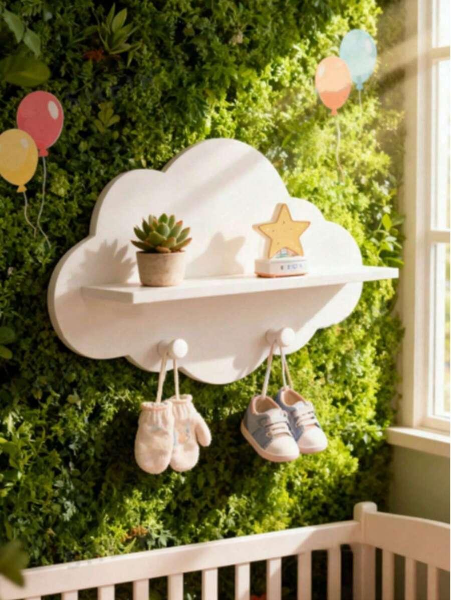SHEIN BIAŁY WIESZAK NA ŚCIANĘ S07__35X23