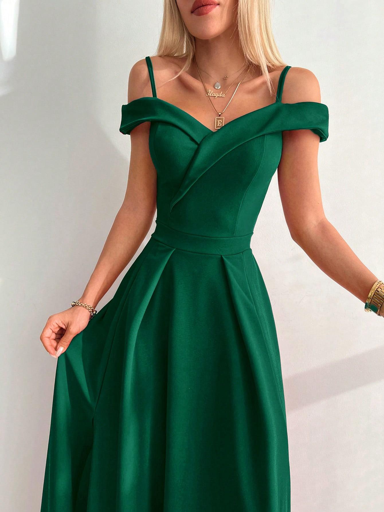 SHEIN ZIELONA MAXI SUKIENKA S06__M