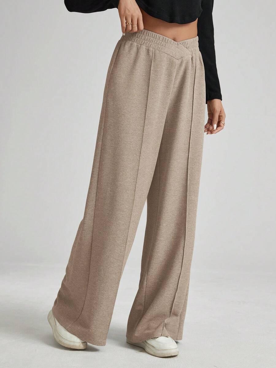 SHEIN BEŻOWE SPODNIE CASUAL S06__S