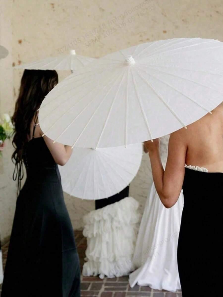 SHEIN BIAŁA PAPIEROWA PARASOL S07__40CM