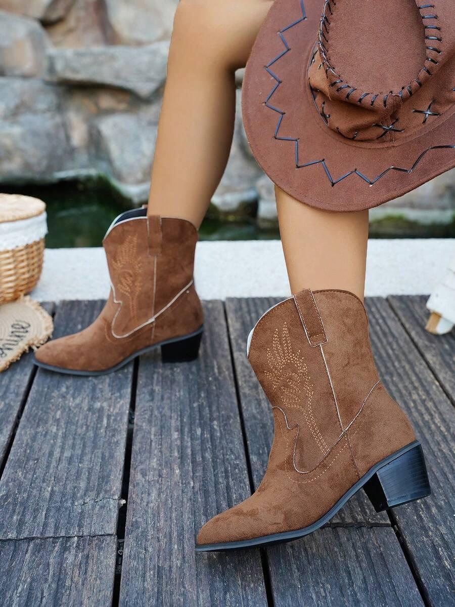 SHEIN BRĄZOWE BOTKI OBCAS W01__39