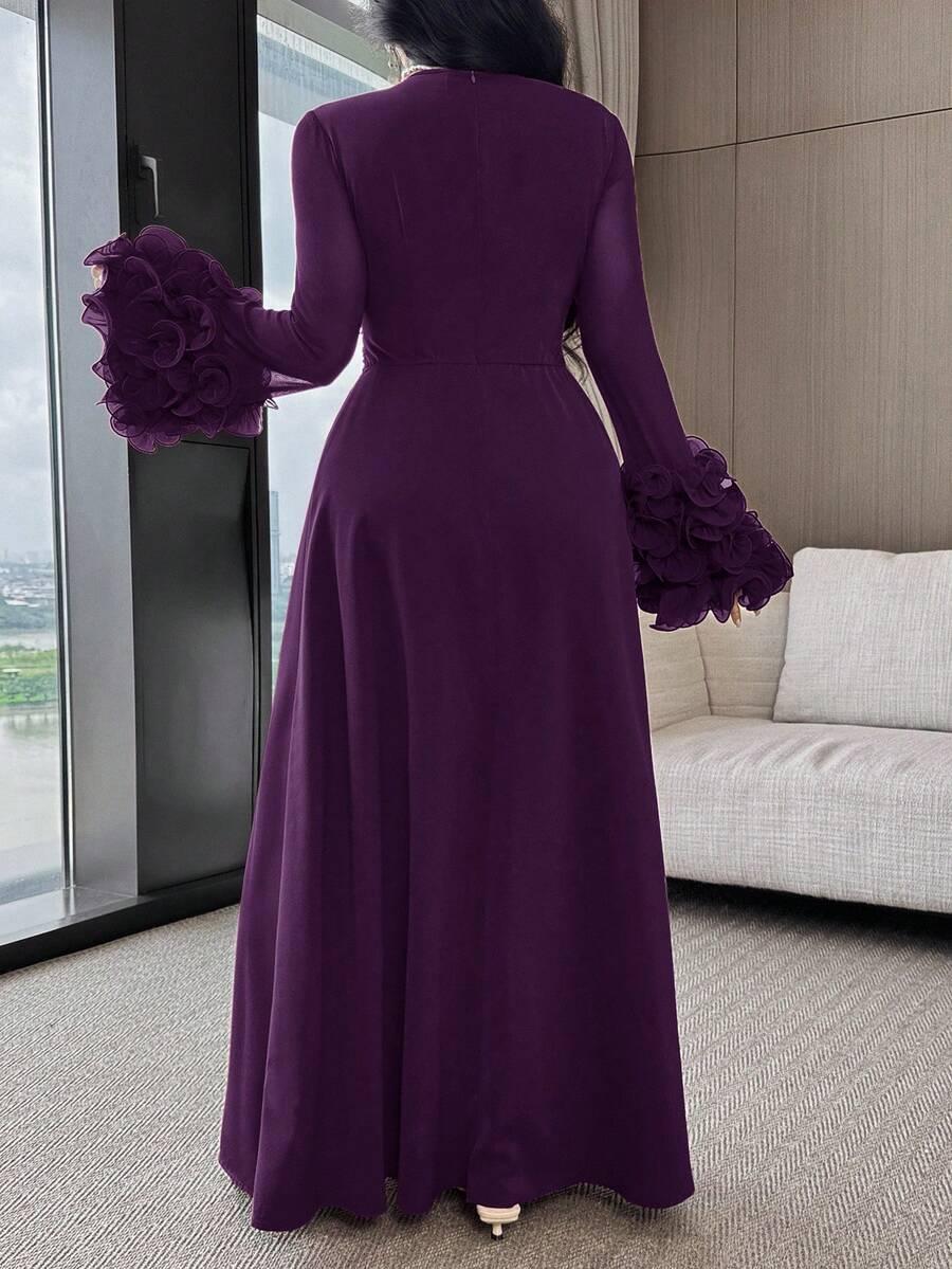 MODELYN FIOLETOWA MAXI SUKIENKA S06__L