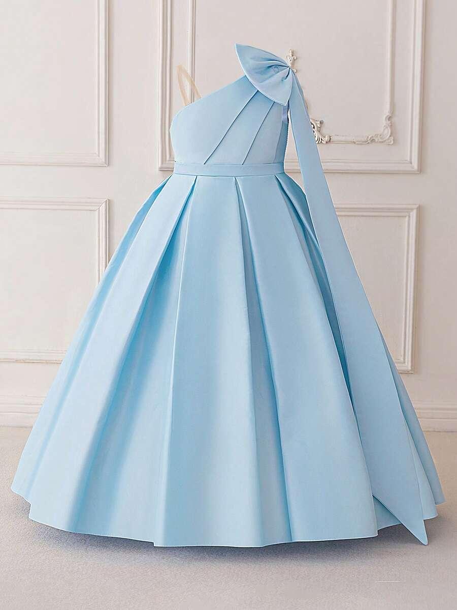 SHEIN NIEBIESKA MAXI SUKIENKA KOKARDA S06__134-140