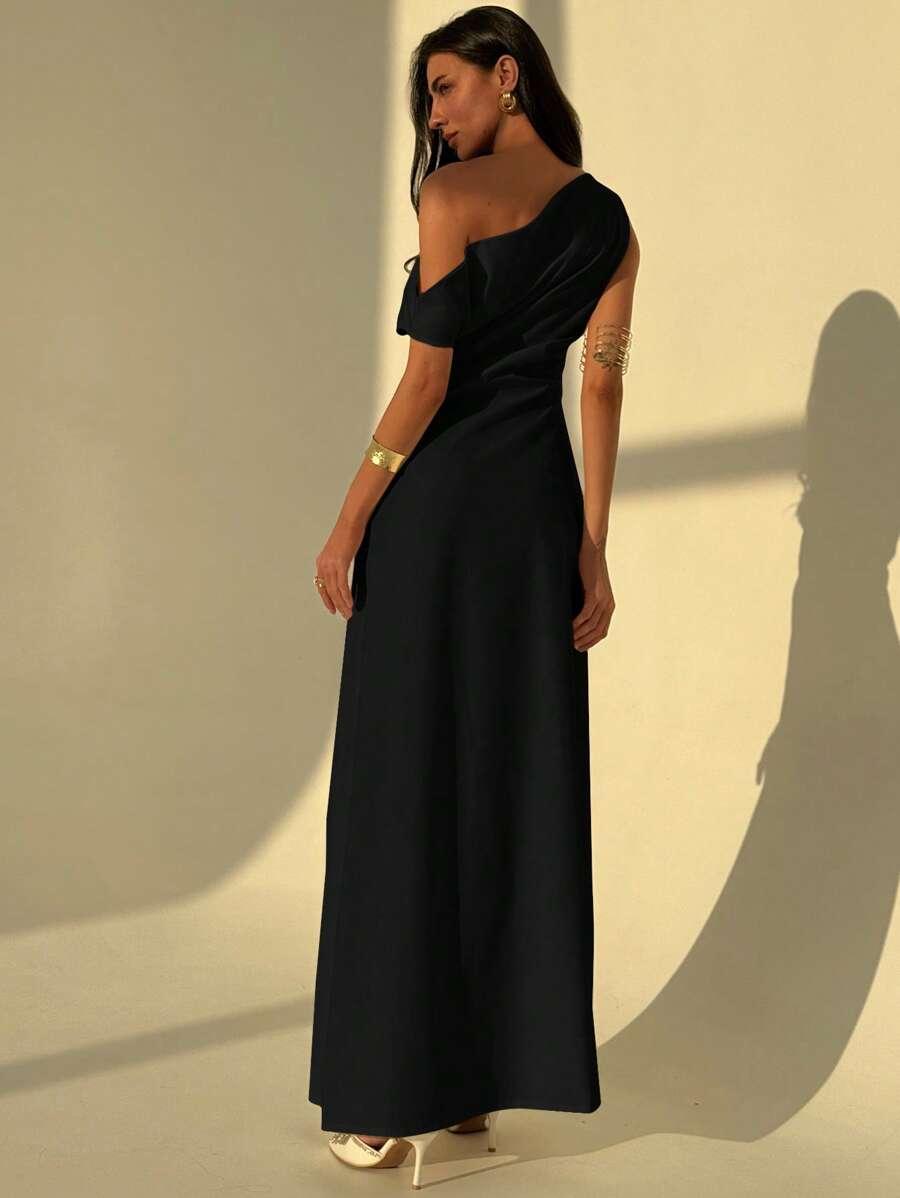 SHEIN CZARNA MAXI SUKIENKA PK01__M