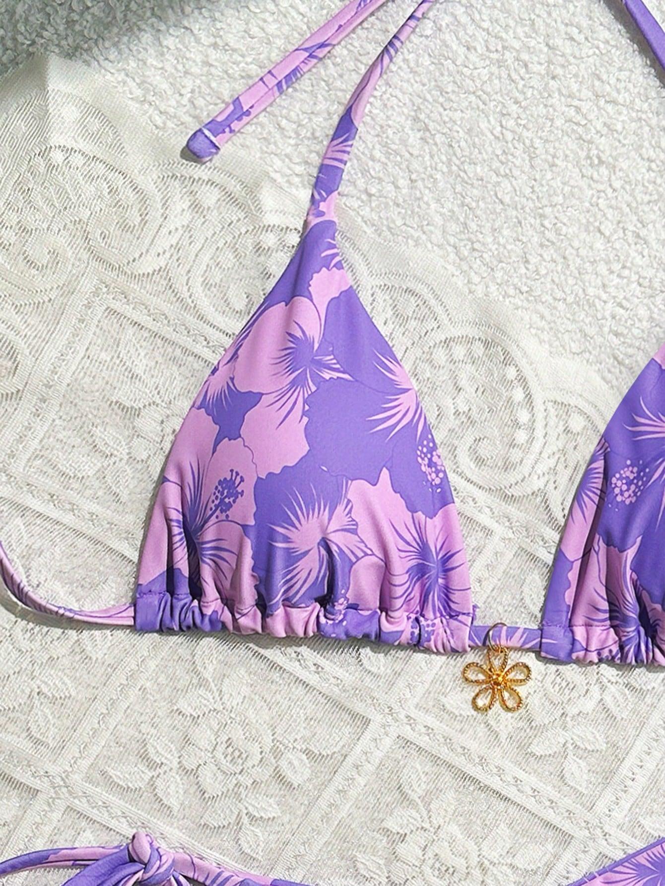 SHEIN DWUCZĘŚCIOWY STRÓJ KĄPIELOWY S09__L