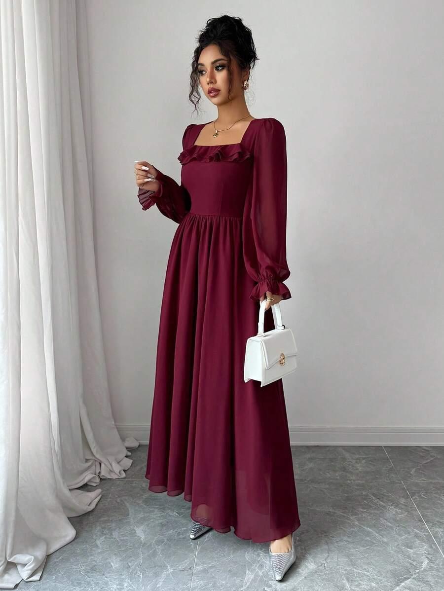 SHEIN BORDOWA MAXI SUKIENKA S06__XS
