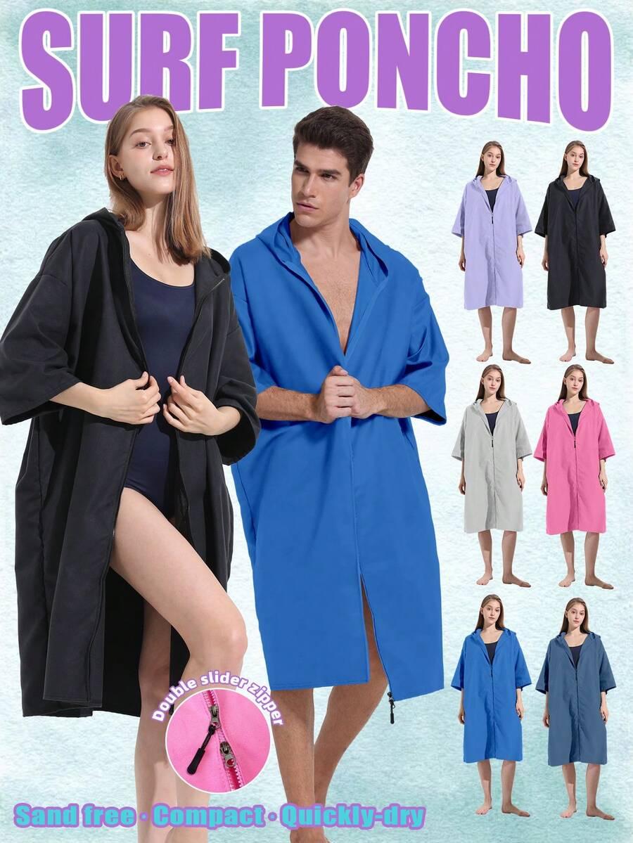 SHEIN CZARNY SZLAFROK Z KAPTUREM S06__S/M