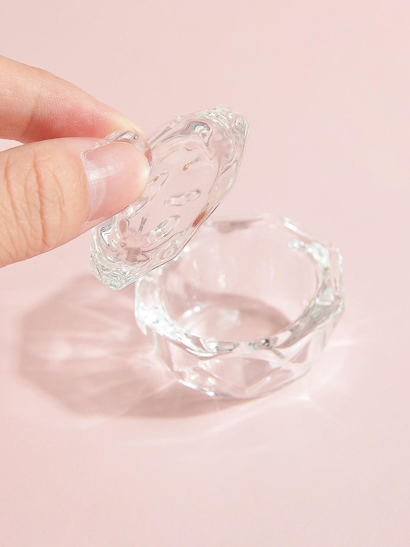 SHEIN KIELISZEK SZKLANY Z POKRYWKĄ KOSMETYCZNY NACZYNKO S07__4,2X3,8CM