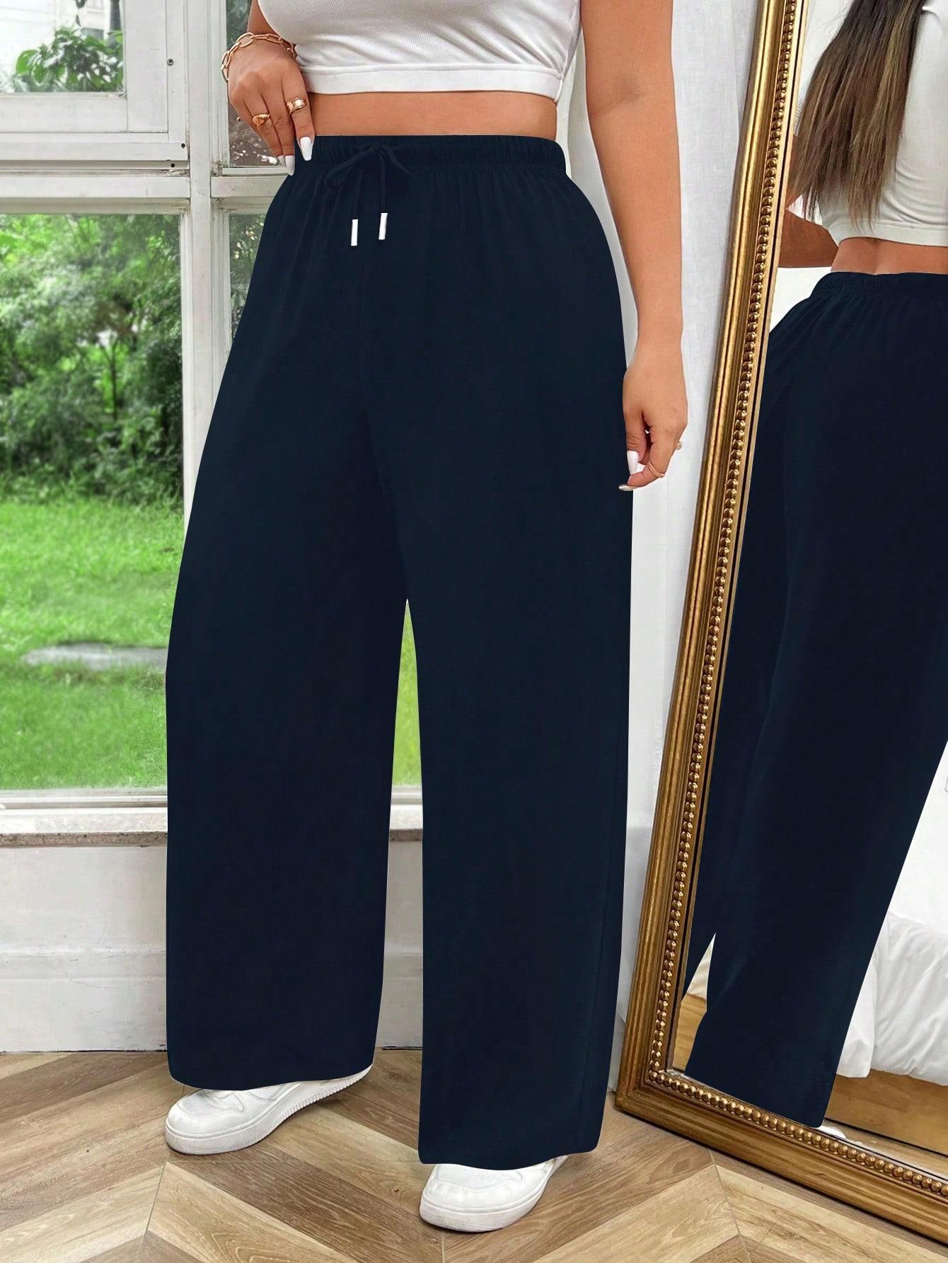 SHEIN GRANATOWE SPODNIE CASUAL S06__46