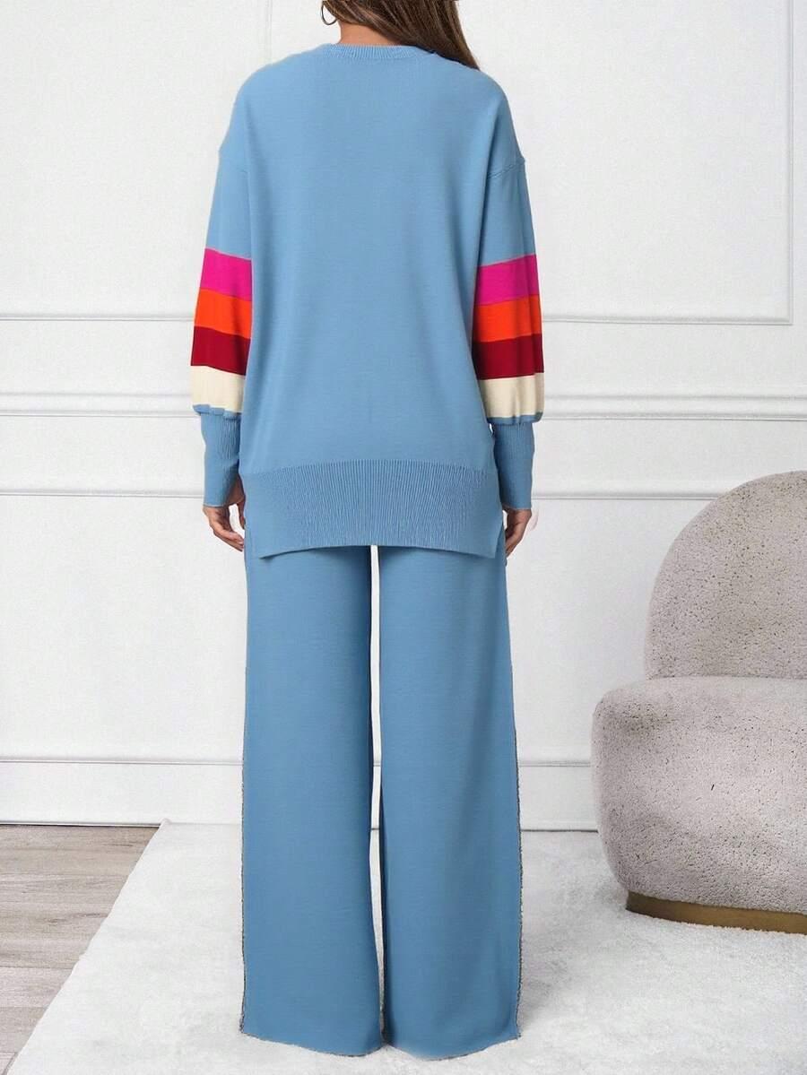 SHEIN DZIANINOWY KOMPLET SWETER SPODNIE S06__M