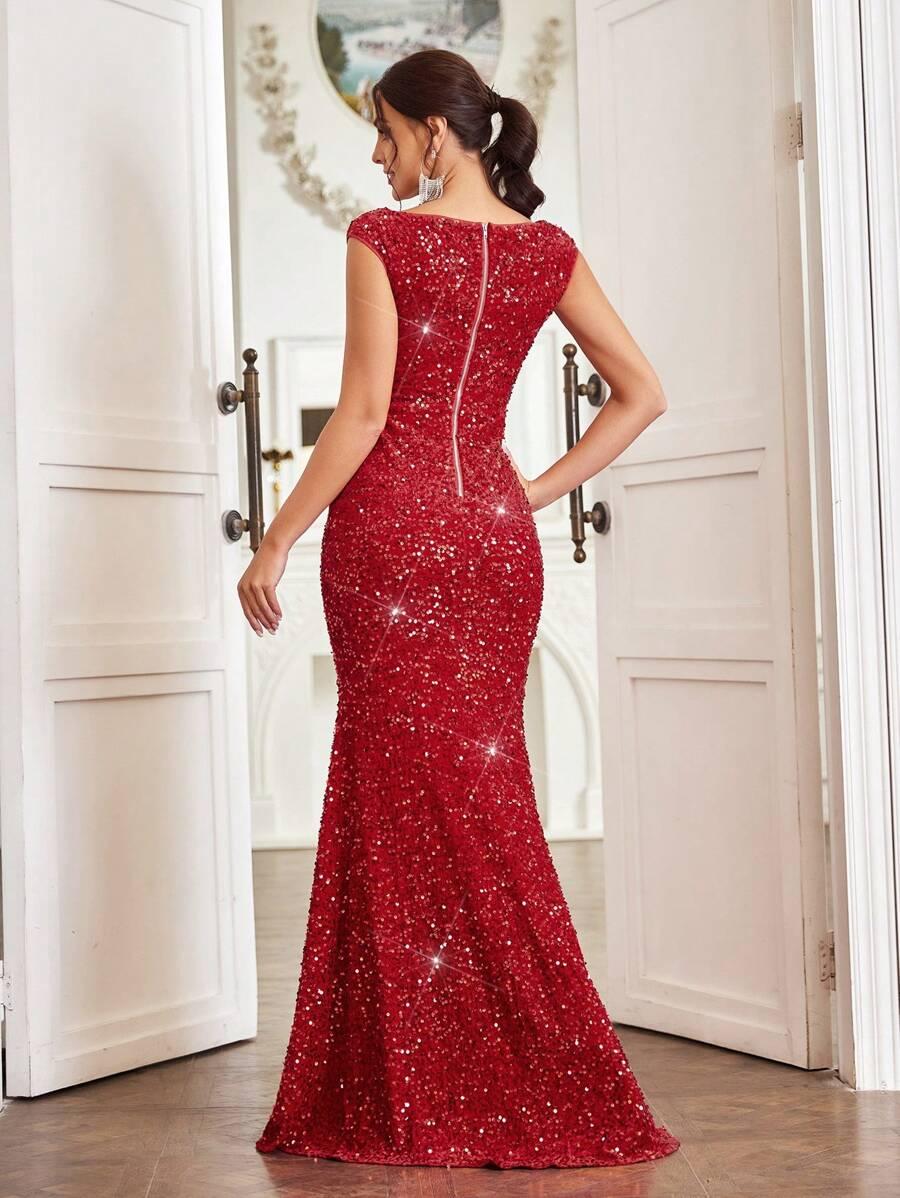 SHEIN MAXI SUKIENKA CEKINY S06__L