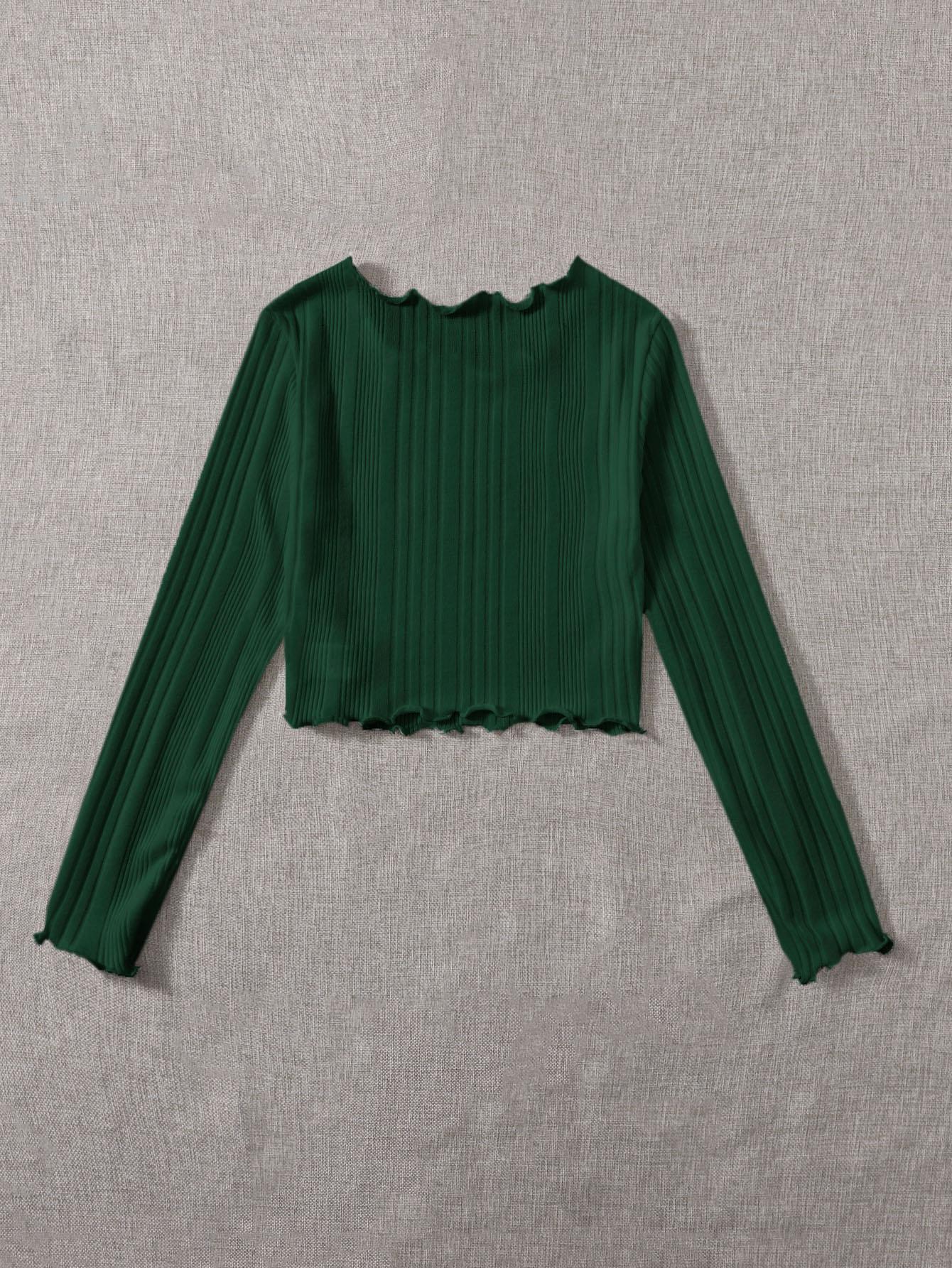 SHEIN ZIELONA DZIANINOWA BLUZKA S06__S
