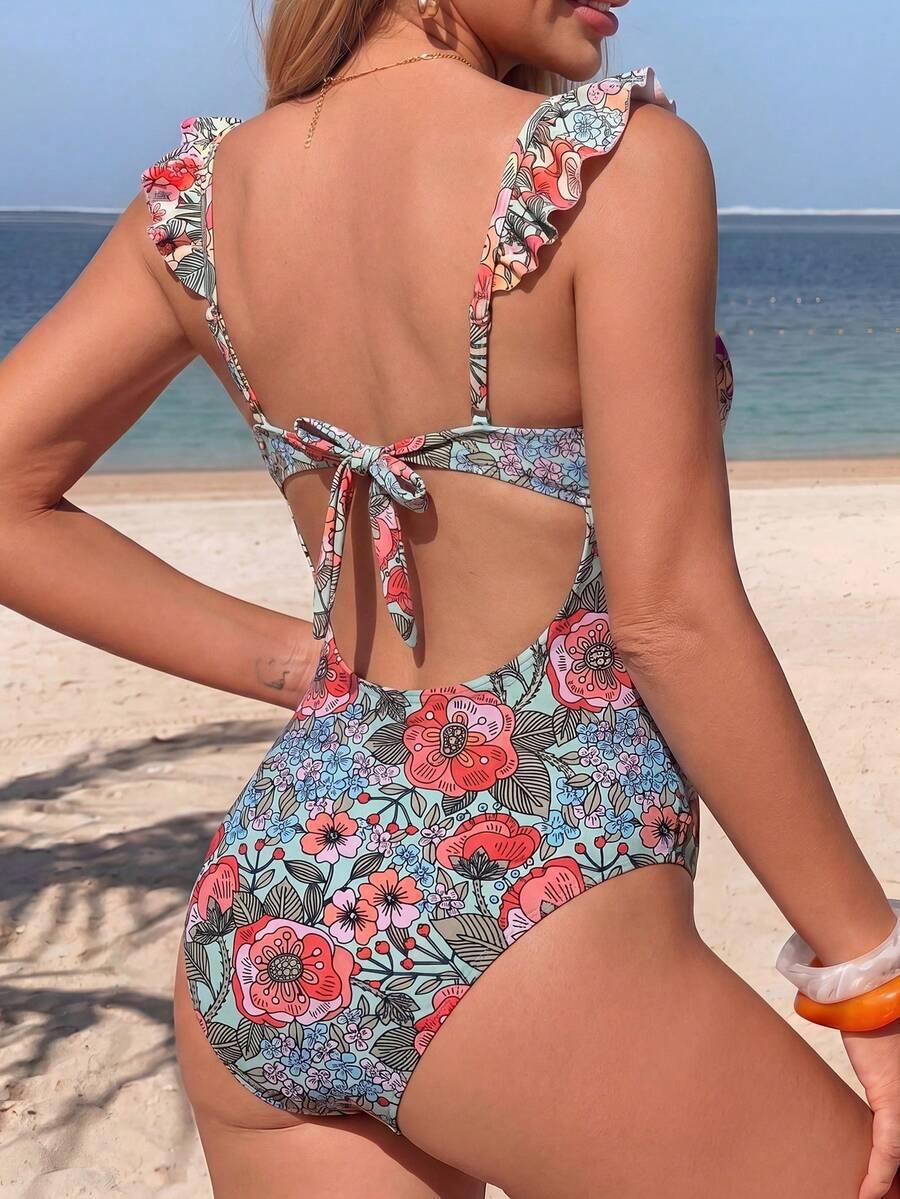 SHEIN JEDNOCZĘŚCIOWY STRÓJ KĄPIELOWY S09__M