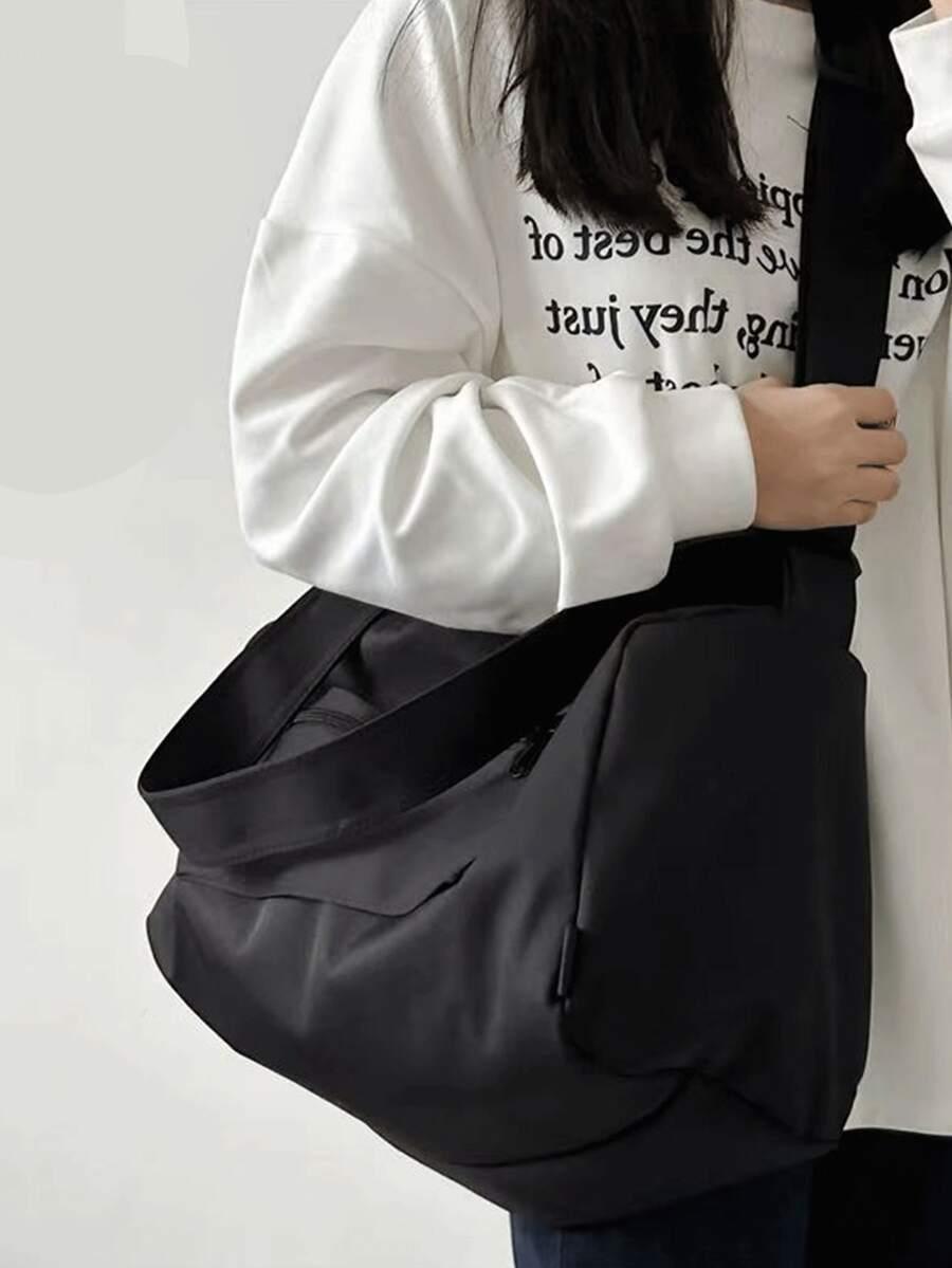 SHEIN CZARNA TORBA ZAMEK S07__43X30