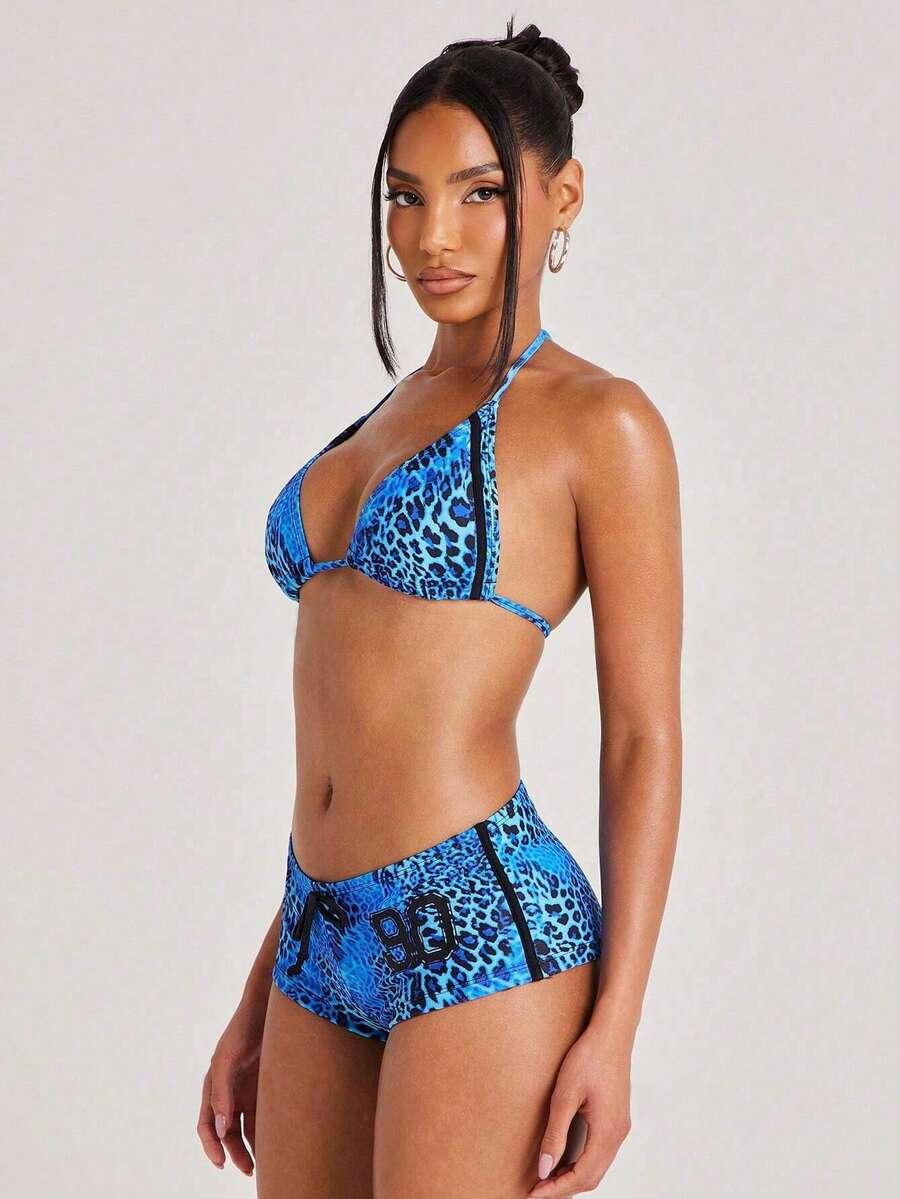 SHEIN NIEBIESKI DWUCZĘŚCIOWY STRÓJ KĄPIELOWY S09__XS