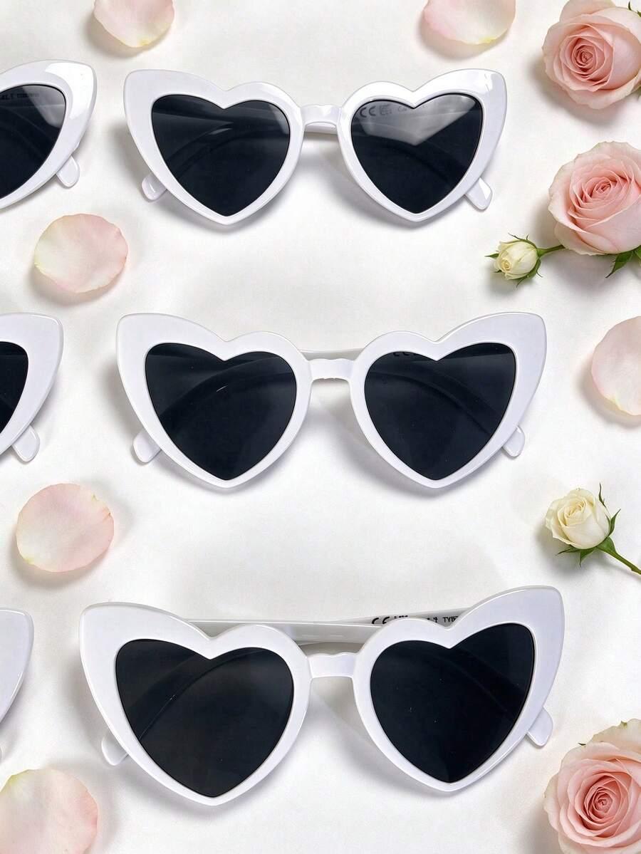 SHEIN OKULARY PRZECIWSŁONECZNE SERCA 5-PACK S07__
