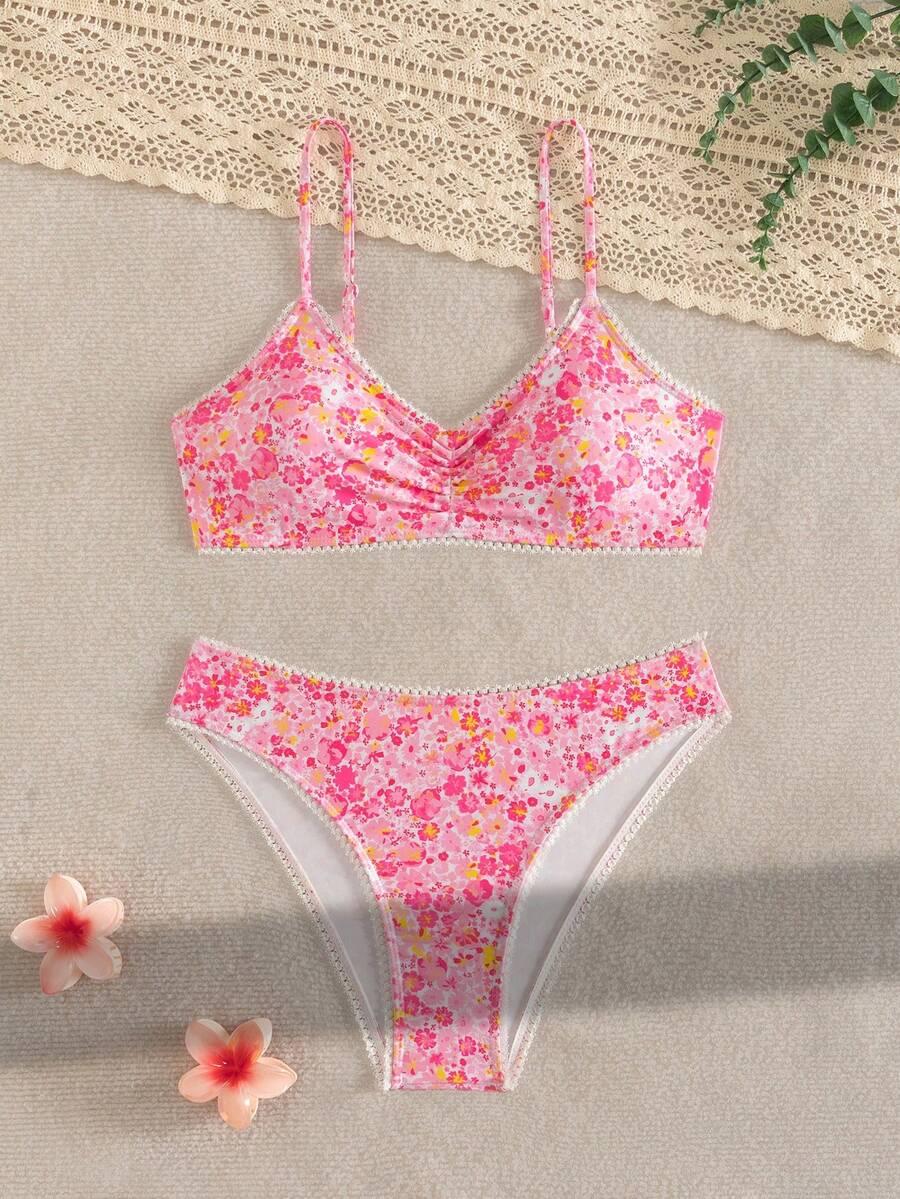 SWIM MOD DWUCZĘŚCIOWY STRÓJ KĄPIELOWY W KWIATY S09__M