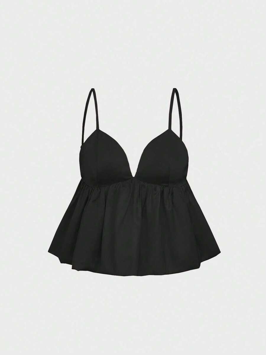 SHEIN CZARNY TOP RAMIĄCZKA S06__S