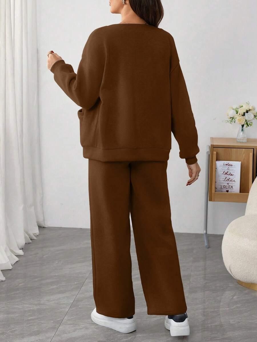 SHEIN BLUZA SPODNIE KOMPLET CIĄŻOWY S06__M