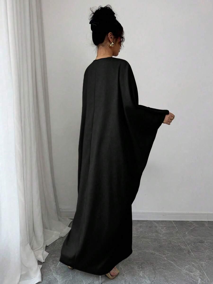 ELENZGA CZARNA MAXI SUKIENKA ZDOBIENIE S06__L