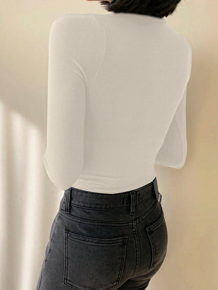 SHEIN BIAŁY DOPASOWANY GOLF S06__L