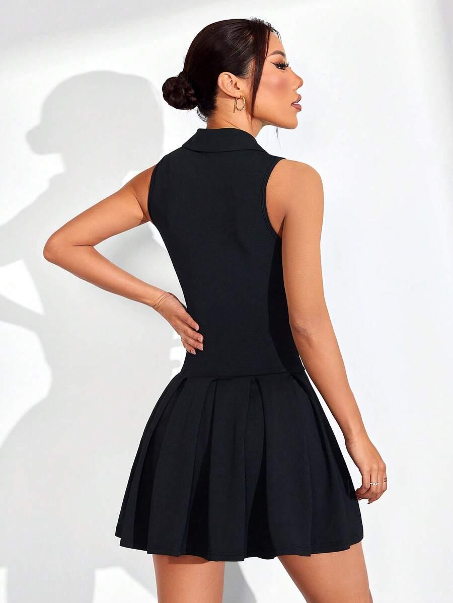 SHEIN CZARNA SUKIENKA KOŁNIERZYK S09__XL