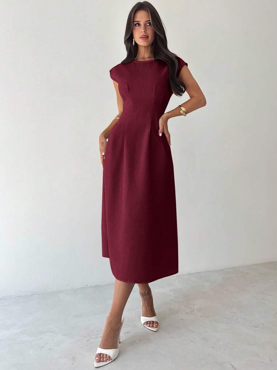 SHEIN BORDOWA SUKIENKA KRÓTKI RĘKAW S06__XS