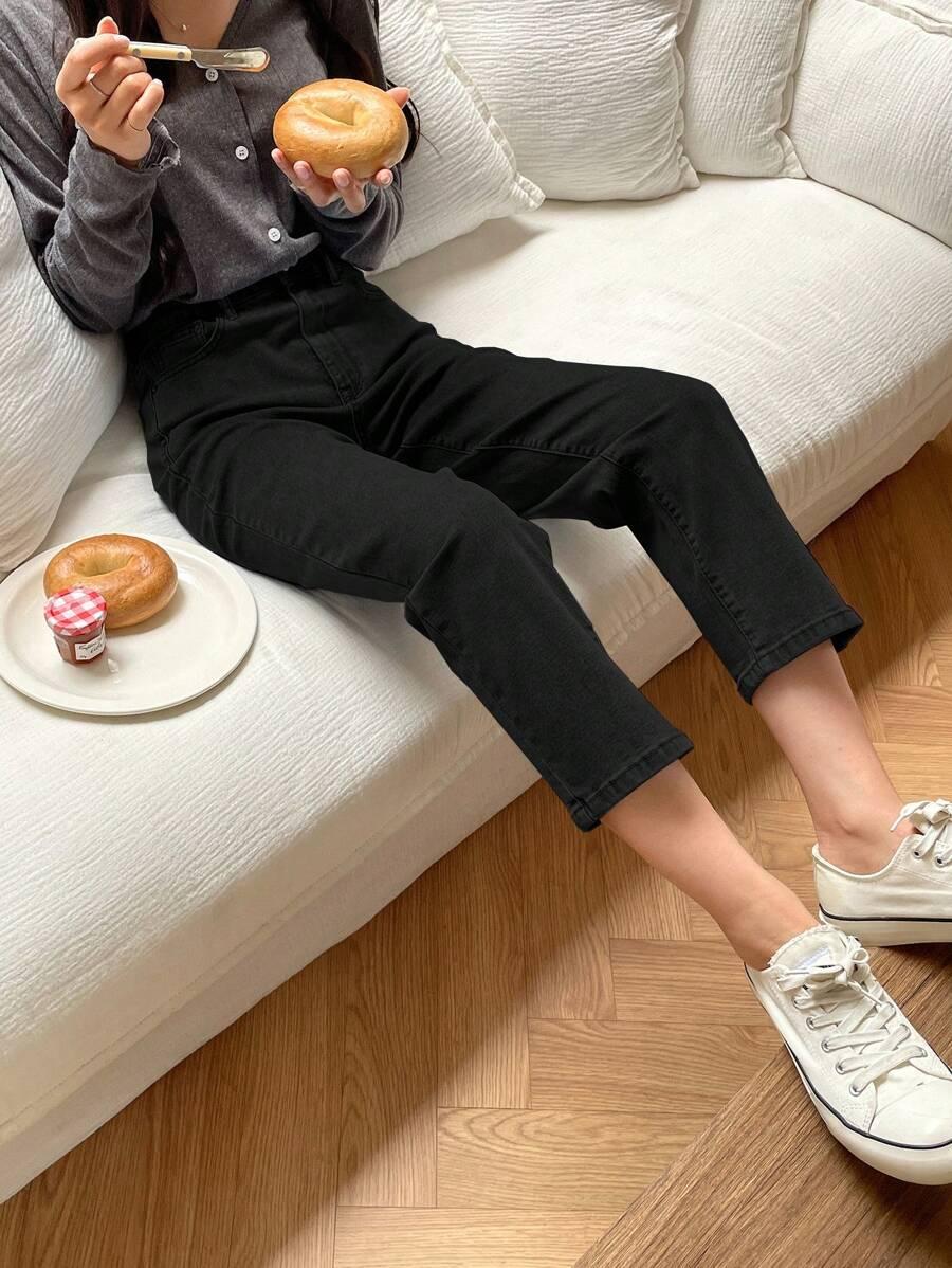SHEIN CZARNE SPODNIE JEANS S06__M