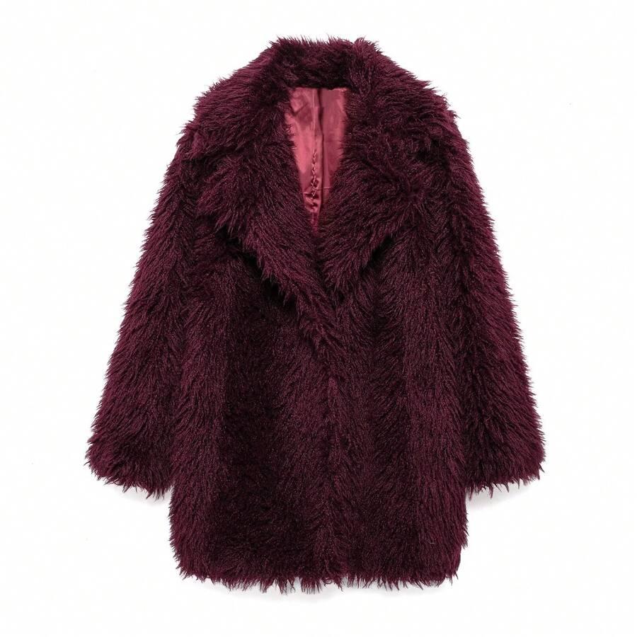 SHEIN BORDOWE SZTUCZNE FUTRO W01__S