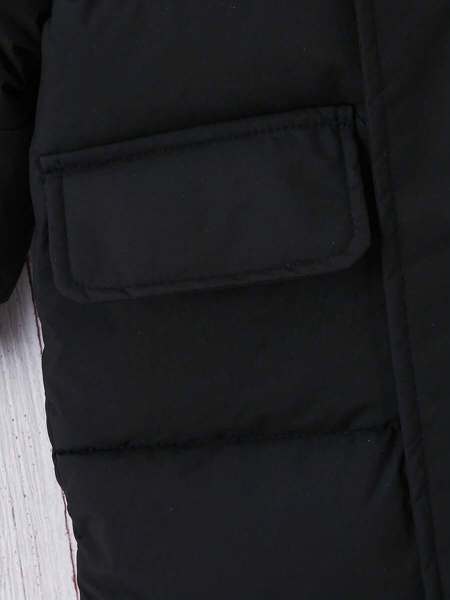 SHEIN CZARNA KURTKA Z KAPTUREM W01__104-110
