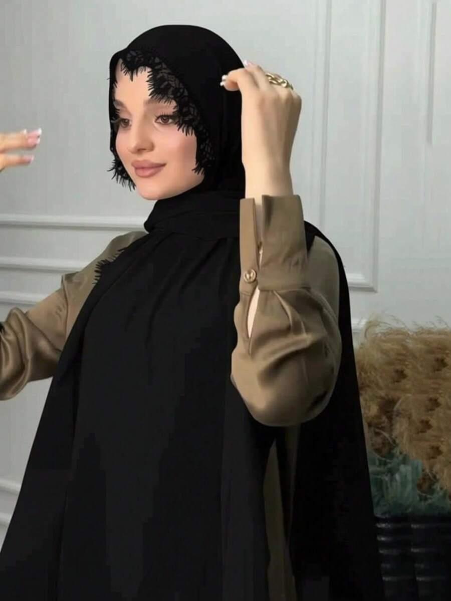 SHEIN CZARNA CHUSTA NA GŁOWĘ S07