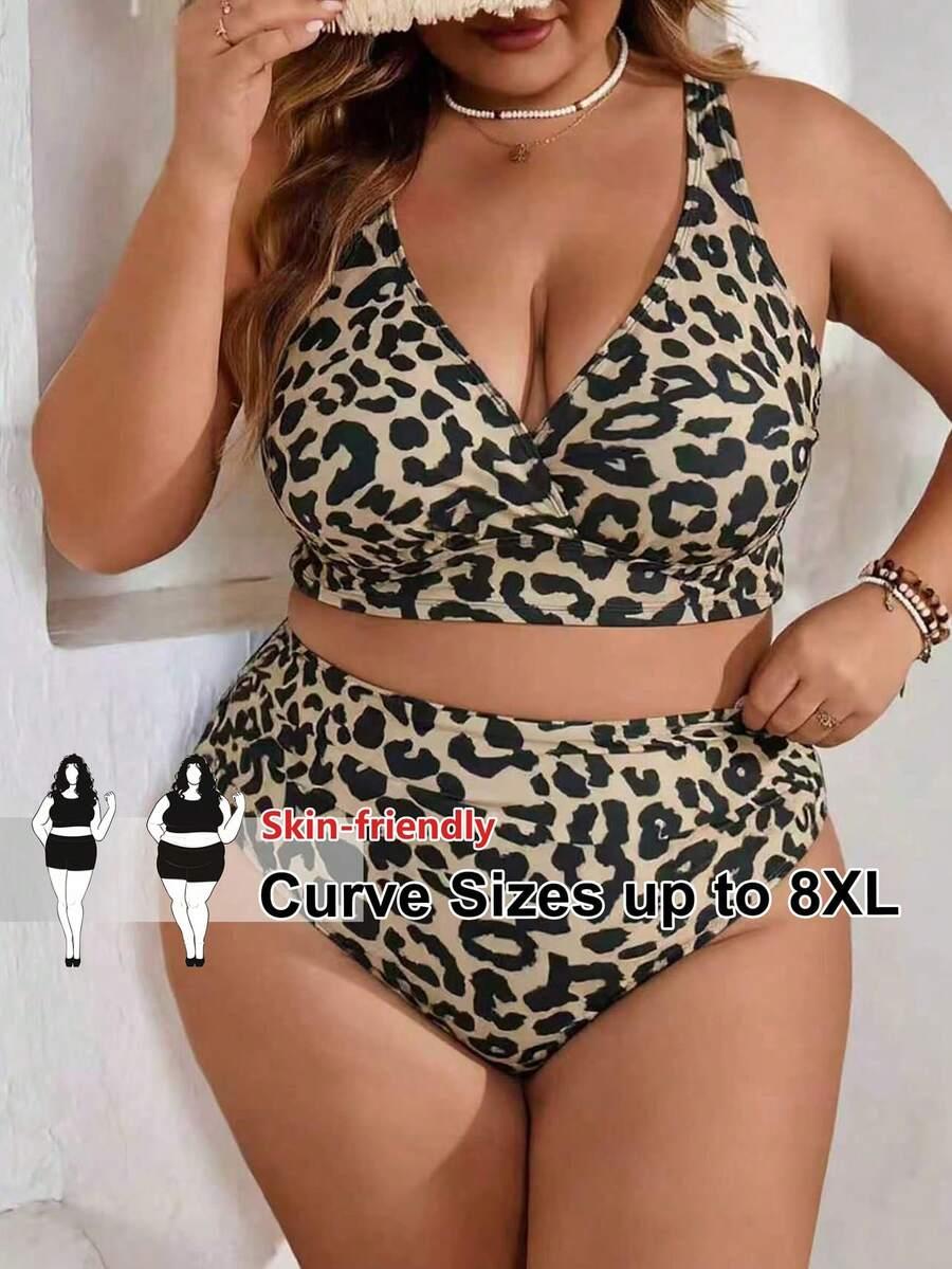 SHEIN DWUCZĘŚCIOWY STRÓJ KĄPIELOWY ANIMAL PRINT S09__60