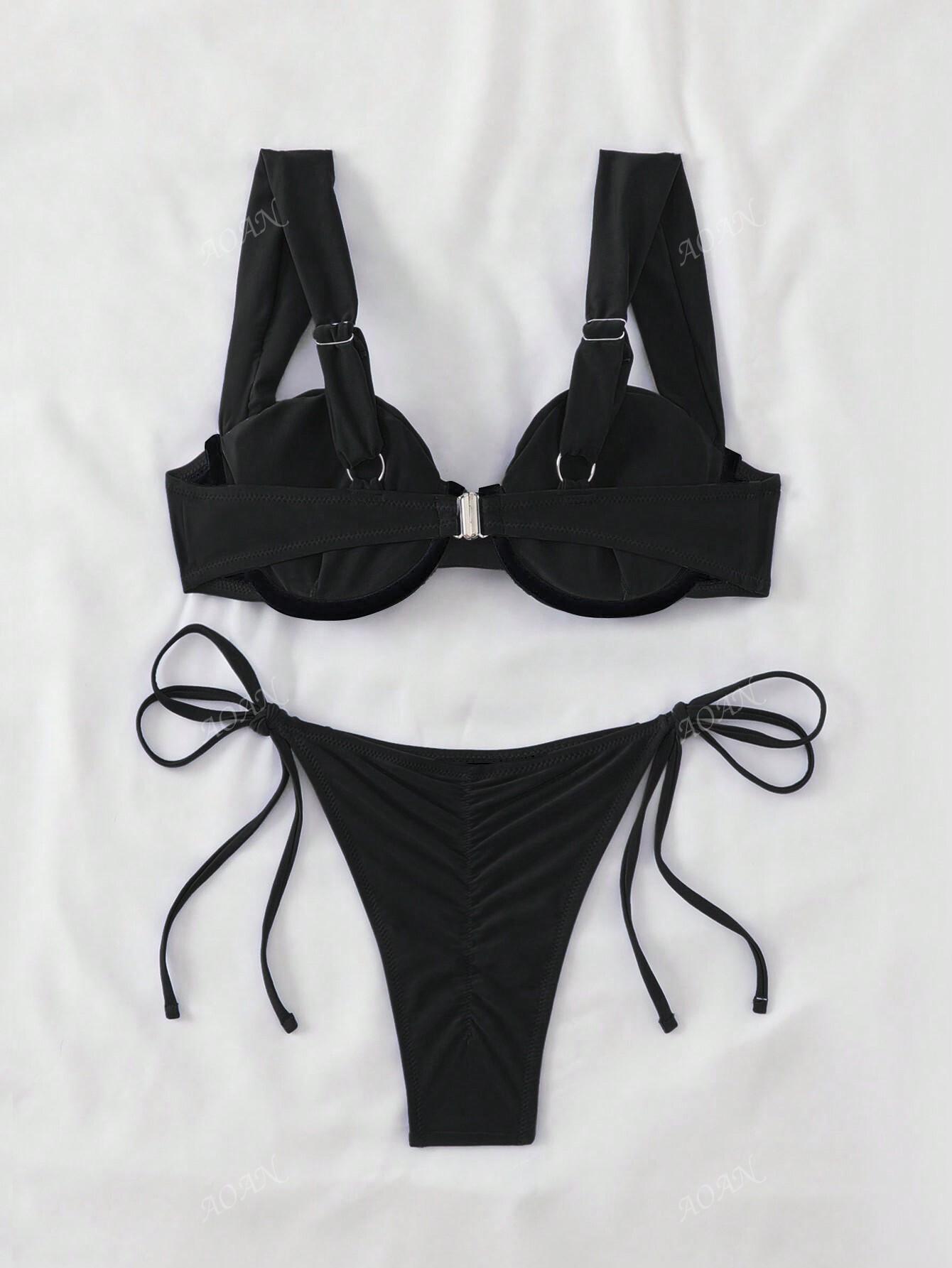 SHEIN DWUCZĘŚCIOWY STRÓJ KĄPIELOWY S09__M