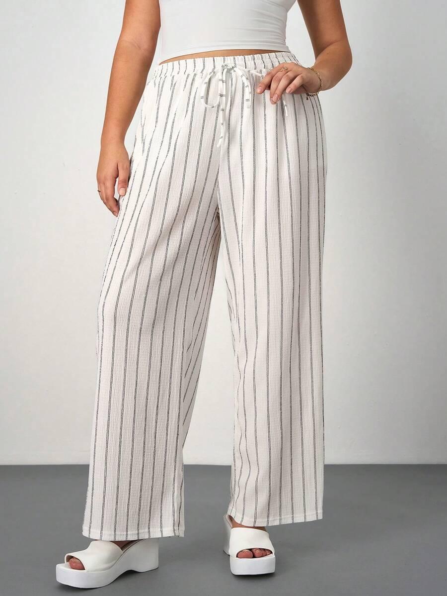 SHEIN SPODNIE WZÓR PASKI S06__46