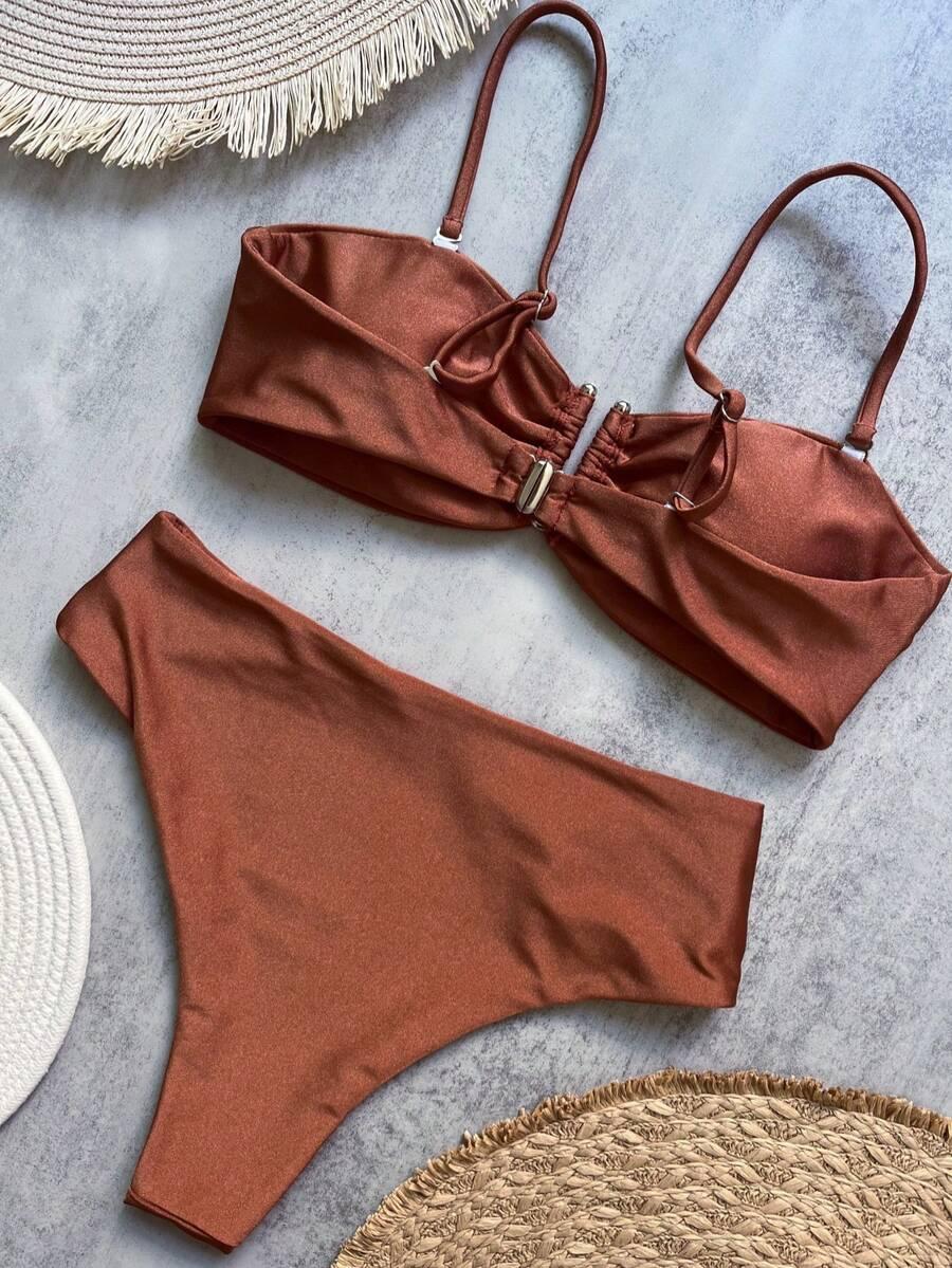 SHEIN DWUCZĘŚCIOWY STRÓJ KĄPIELOWY S09__L