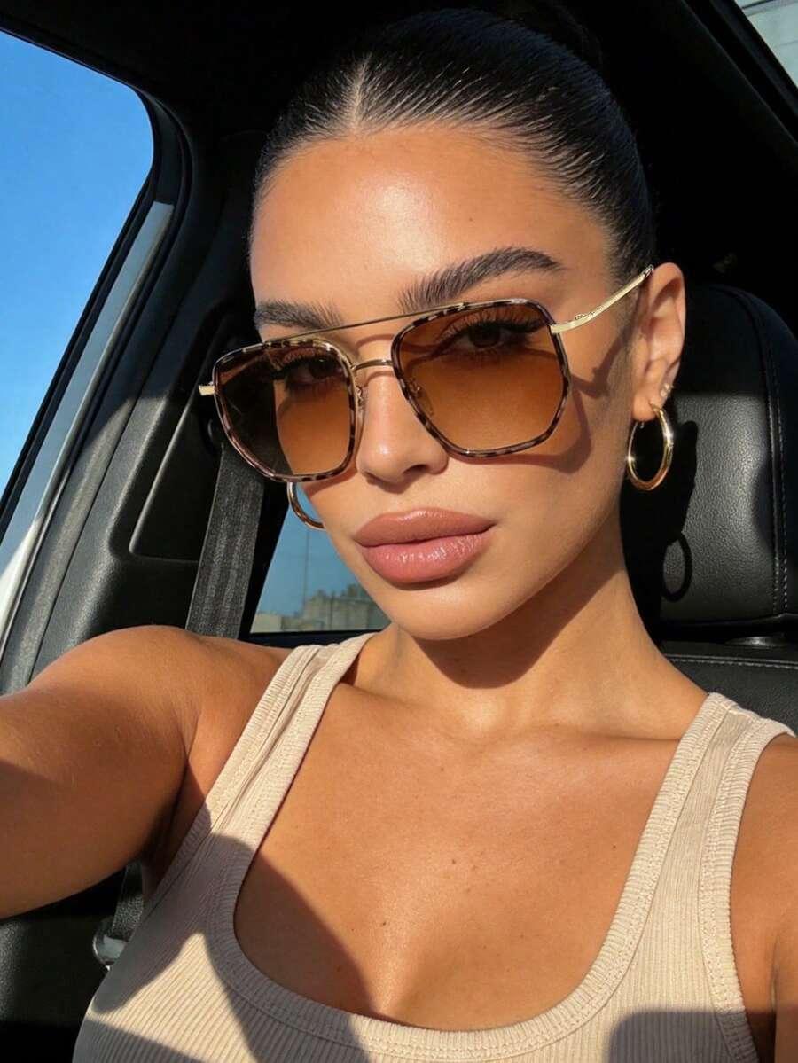 SHEIN OKULARY PRZECIWSŁONECZNE ANIMAL PRINT S07