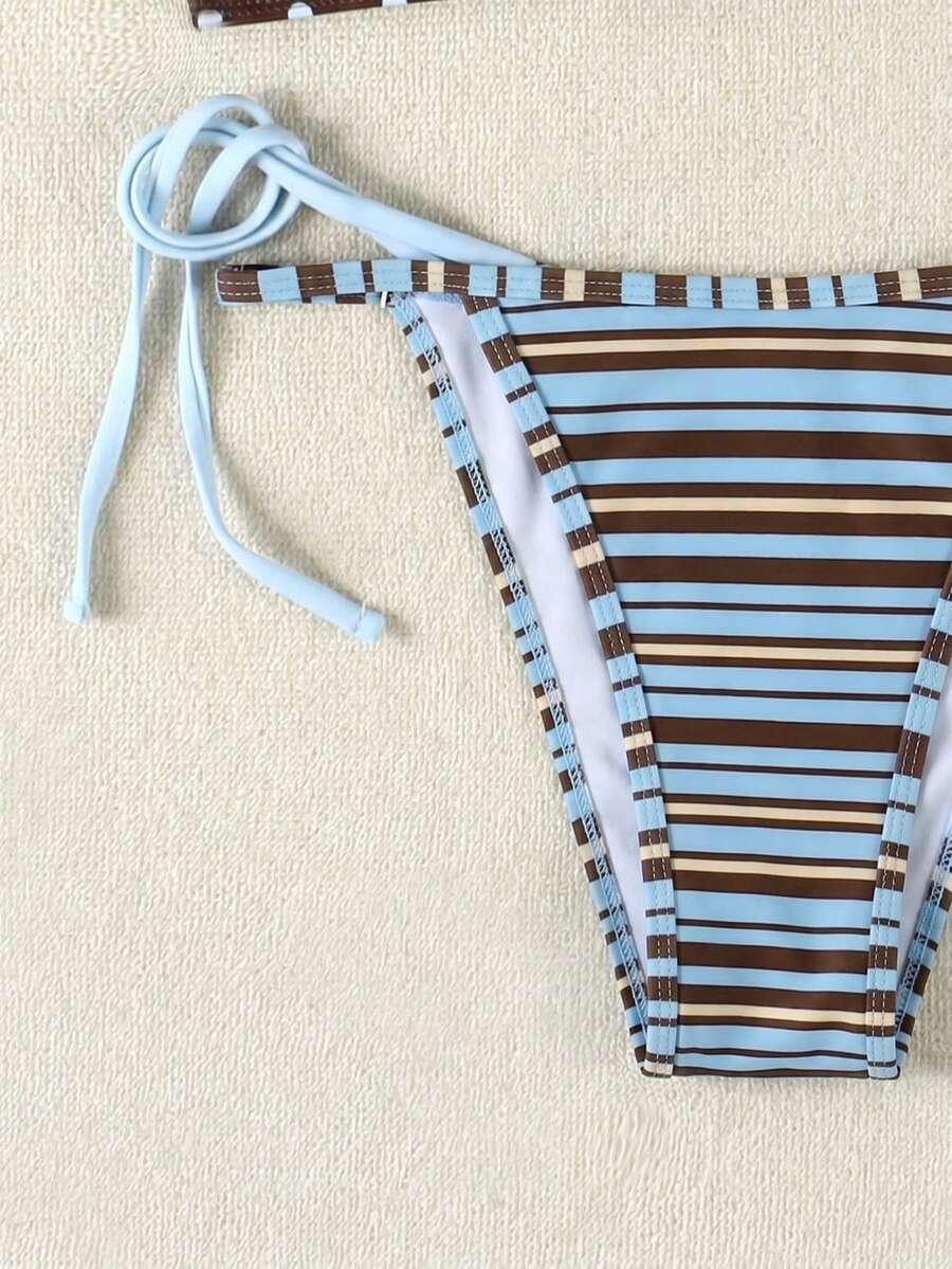 SHEIN DWUCZĘŚCIOWY STRÓJ KĄPIELOWY PASKI S09__M