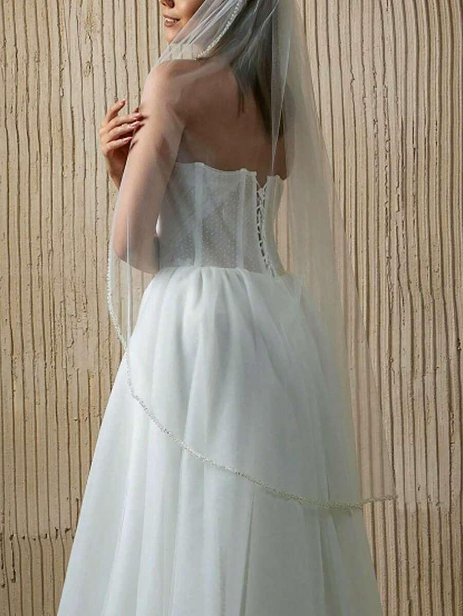 SHEIN BIAŁY WELON ŚLUBNY S07__160X100CM