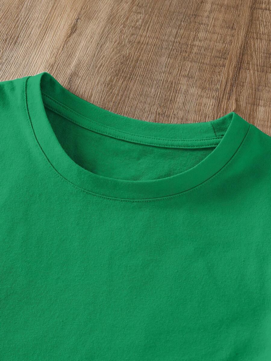 SHEIN ZIELONY T-SHIRT BASIC S09__M