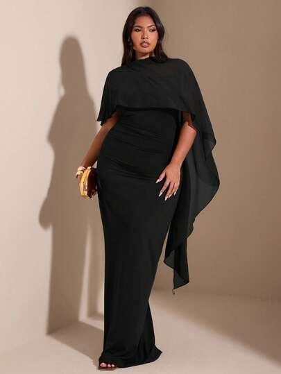 SHEIN CZARNA MAXI SUKIENKA S06__46