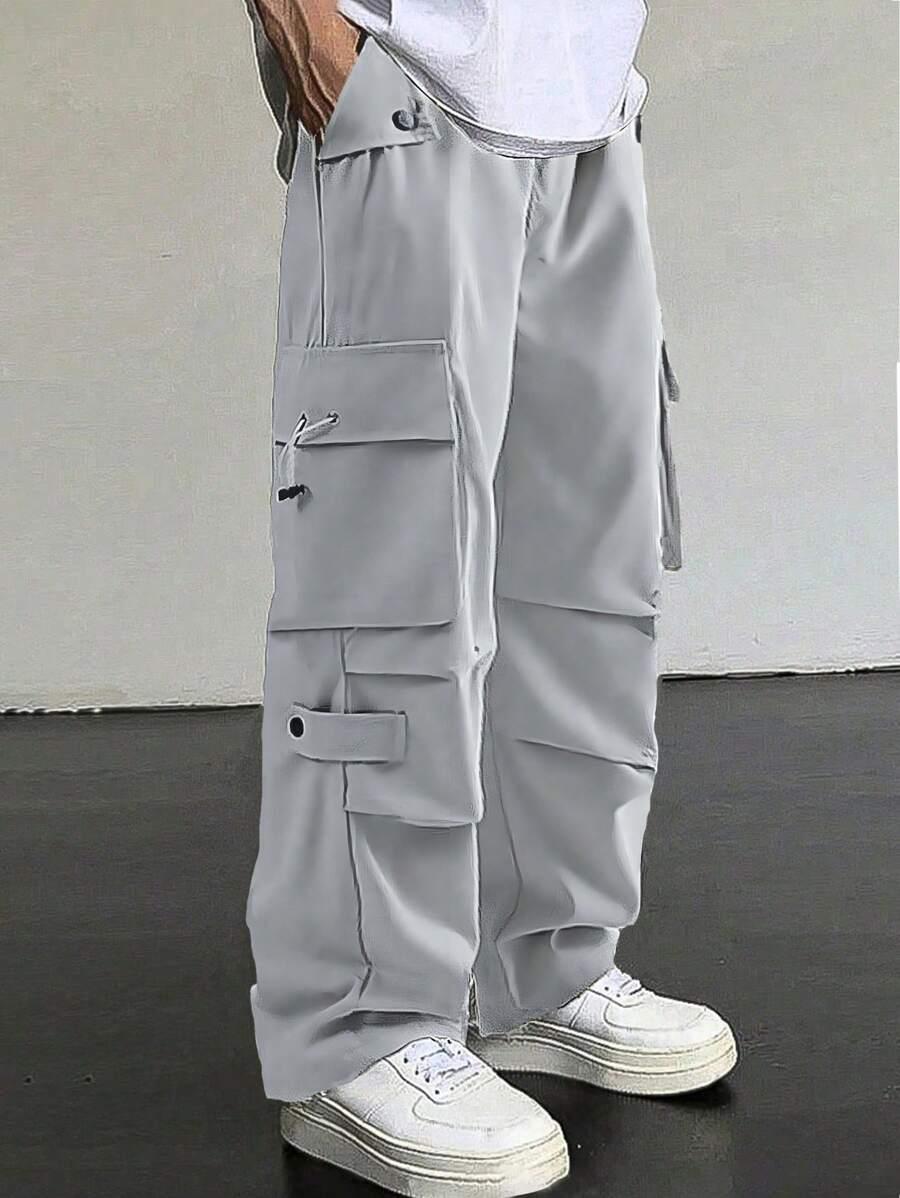 MANFINITY SZARE SPODNIE KIESZENIE S06__XL