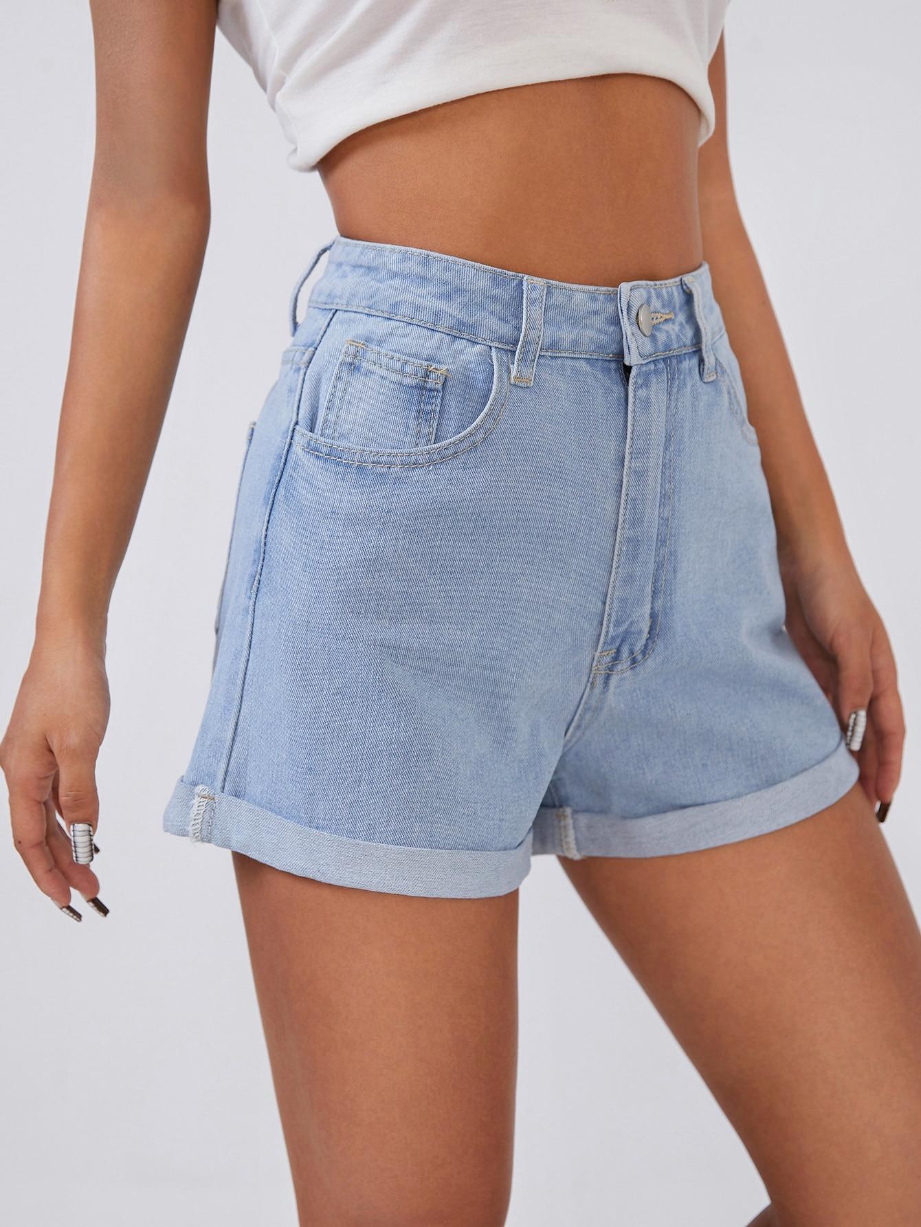 SHEIN NIEBIESKIE SPODENKI JEANS S09__XS