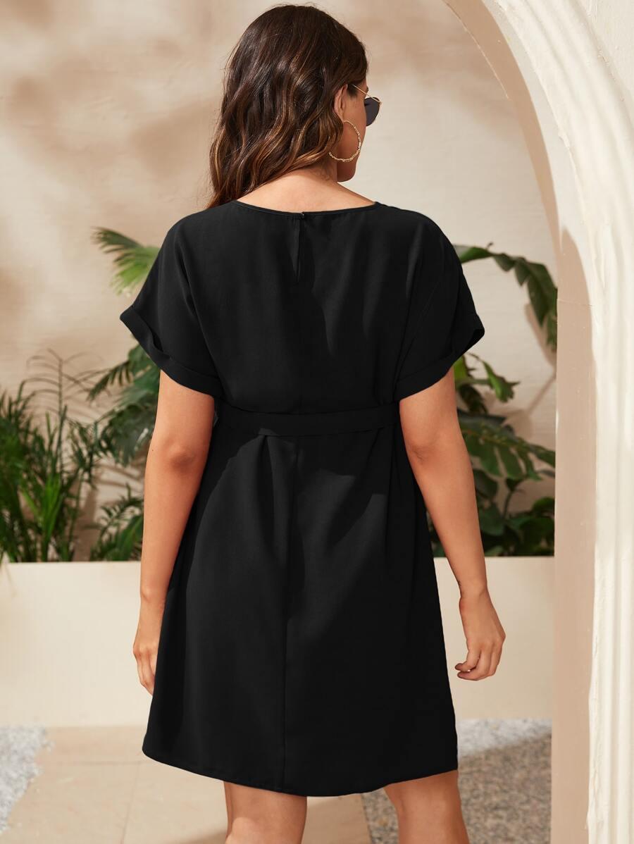 SHEIN CZARNA CIĄŻOWA SUKIENKA S06__XL