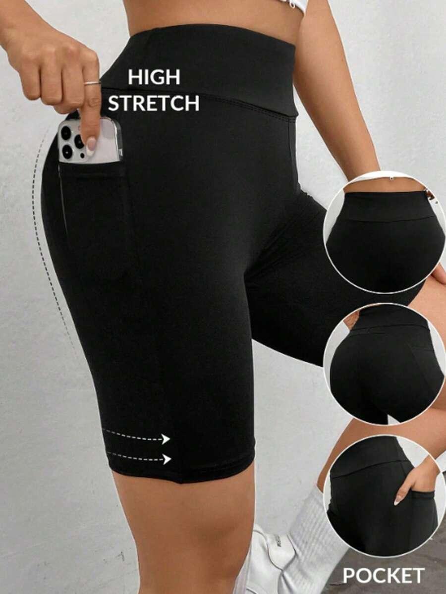 SHEIN CZARNE SPODENKI WYSOKI STAN PK01__M